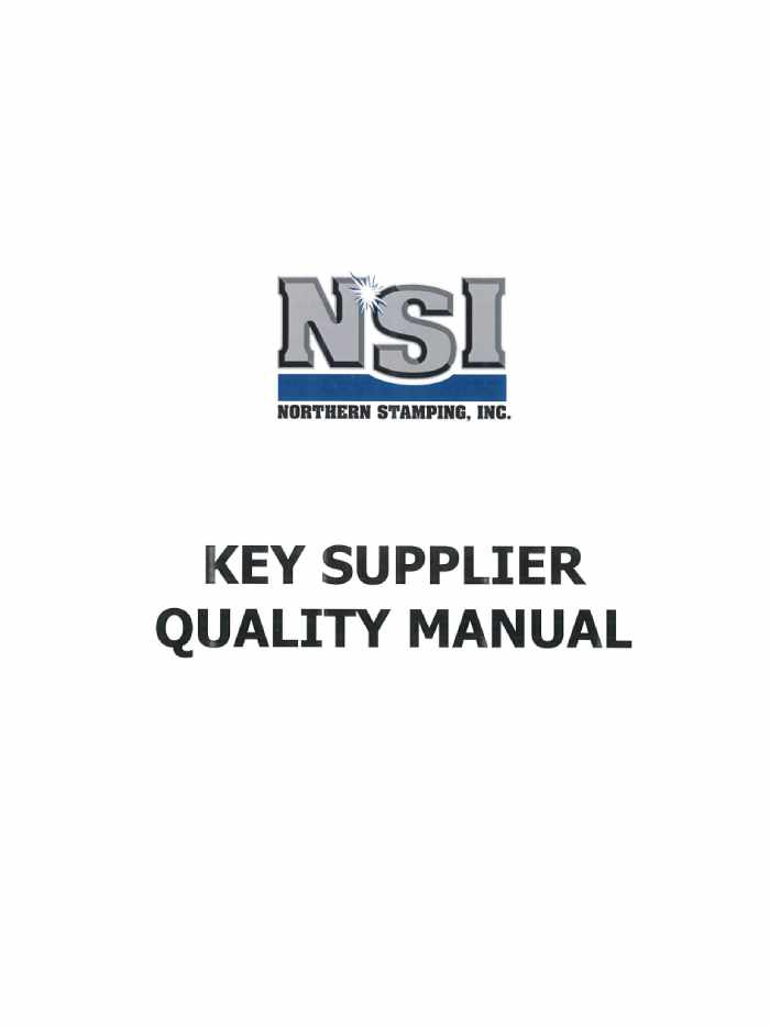 Suppliers Quality Manual